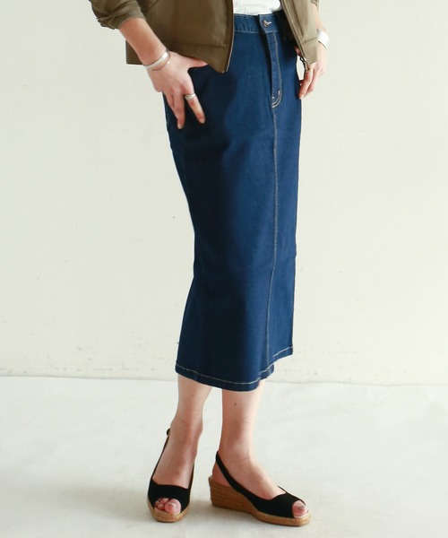 Nombre Impair ノンブルアンペール の ストレッチデニム タイトスカート デニムスカート Wear