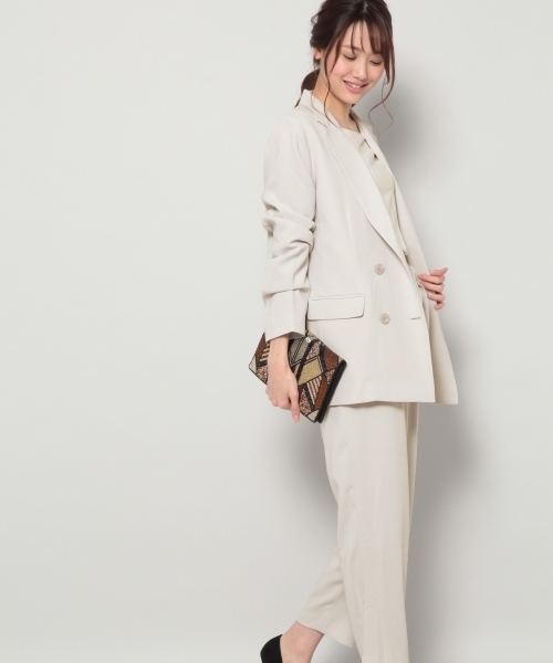 BLISS POINT（ブリスポイント）の「Wクロスダブルブレストジャケット / 779737（その他アウター・レディース・ライトグレー/ネイビー・MEDIUM/LARGE）」の11枚目の写真