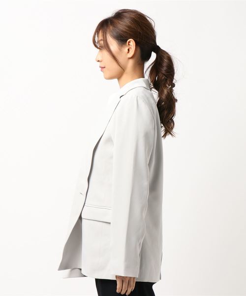 BLISS POINT（ブリスポイント）の「Wクロスダブルブレストジャケット / 779737（その他アウター・レディース・ライトグレー/ネイビー・MEDIUM/LARGE）」の4枚目の写真