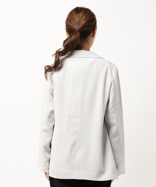 BLISS POINT（ブリスポイント）の「Wクロスダブルブレストジャケット / 779737（その他アウター・レディース・ライトグレー/ネイビー・MEDIUM/LARGE）」の5枚目の写真