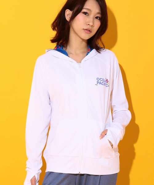 Ocean Pacific オーシャンパシフィック の Op レディースラッシュガード 長袖 ジップアップパーカー 水着 水陸両用 アウトドア マリンスポーツ ラッシュガード Wear