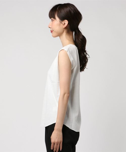 un dix cors（アンディコール）の「バックヘンリーワッフルカットソー（Tシャツ/カットソー・レディース・ブラック/ホワイト/ブラウン・ﾌﾘ-）」の4枚目の写真