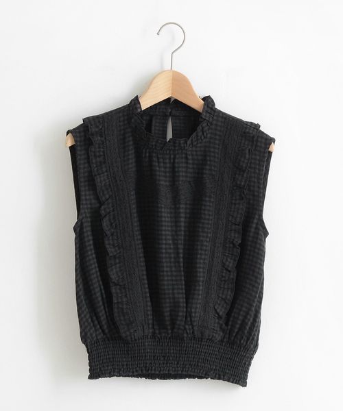 MAJESTIC LEGON（マジェスティックレゴン）の「フレンチスリーブフリルブラウス（シャツ/ブラウス・レディース・ブラック系その他/イエロー系その他/レッド系その他2・MEDIUM/SMALL）」の11枚目の写真