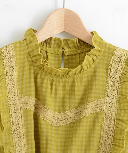 MAJESTIC LEGON（マジェスティックレゴン）の「フレンチスリーブフリルブラウス（シャツ/ブラウス・レディース・ブラック系その他/イエロー系その他/レッド系その他2・MEDIUM/SMALL）」の13枚目の写真