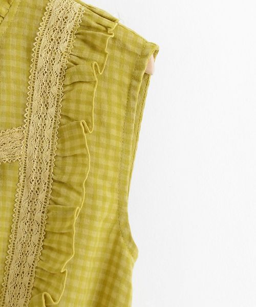 MAJESTIC LEGON（マジェスティックレゴン）の「フレンチスリーブフリルブラウス（シャツ/ブラウス・レディース・ブラック系その他/イエロー系その他/レッド系その他2・MEDIUM/SMALL）」の14枚目の写真