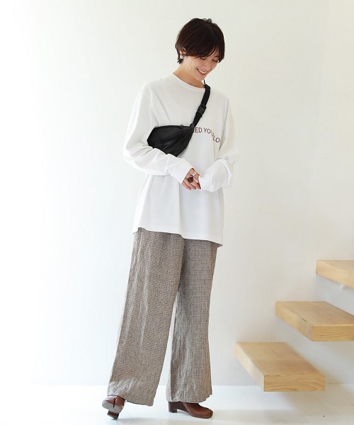 TODAYFUL(トゥデイフル)の「レターロングT(Tシャツ/カットソー・レディース・ホワイト/キナリ・FREE)」の3枚目の写真