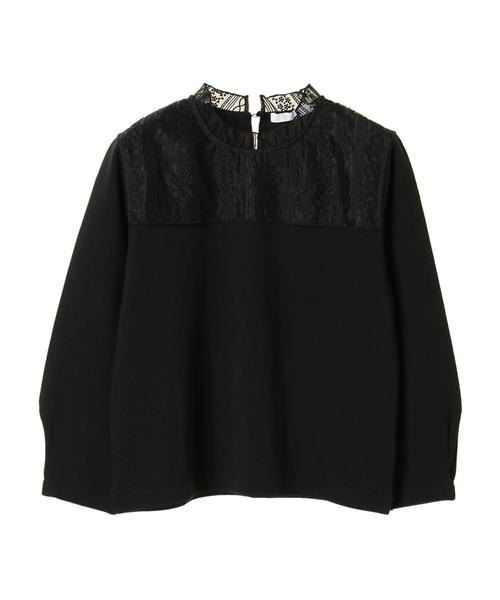 AMERICAN HOLIC(アメリカンホリック)の「レースネックポンチプルオーバー *(Tシャツ/カットソー・レディース・ブラック/キャメル・M/L)」の3枚目の写真