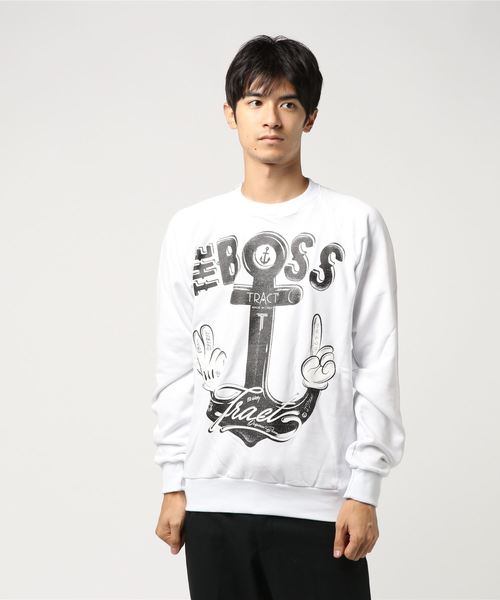 Tract(トラクト)の「ANCHOR STREET(スウェット・メンズ・ホワイト・SMALL/MEDIUM/LARGE/X-LARGE/X-SMALL)」の1枚目の写真