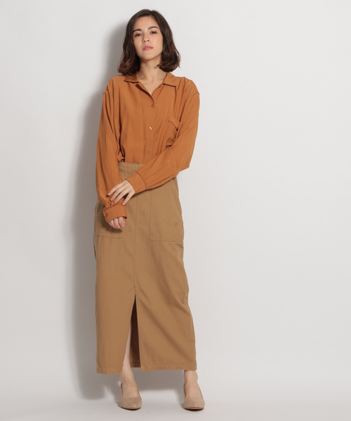 niko and...(ニコアンド)の「コットンツイル2WAYジャンスカ(ジャンパースカート・レディース・ベージュ/カーキ/チャコール・MEDIUM/LARGE)」の6枚目の写真