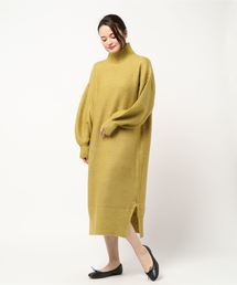 KOBE LETTUCE | モックネックサイドスリットロング丈ニットワンピース＊レディース[E2001]神戸レタス(ワンピース)