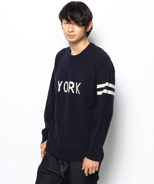 green label relaxing(グリーンレーベルリラクシング)の「YORK LINE C/N 7Gニット(ニット/セーター・メンズ・オレンジ/ネイビー・SMALL/MEDIUM/LARGE)」の1枚目の写真