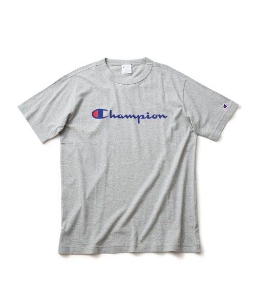 Champion（チャンピオン）の「【CHAMPION】スクリプトロゴプリントＴシャツ/ロゴプリント/チャンピオン（Tシャツ/カットソー・メンズ・グレー/ホワイト/ネイビー/ブラック/ダークグリーン/ワイン/イエロー/ピンク/杢グレー/ミント・SMALL/MEDIUM/X-LARGE/LARGE/XX-LARGE）」の4枚目の写真