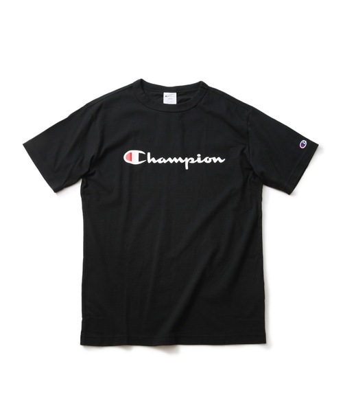 Champion（チャンピオン）の「【CHAMPION】スクリプトロゴプリントＴシャツ/ロゴプリント/チャンピオン（Tシャツ/カットソー・メンズ・グレー/ホワイト/ネイビー/ブラック/ダークグリーン/ワイン/イエロー/ピンク/杢グレー/ミント・SMALL/MEDIUM/X-LARGE/LARGE/XX-LARGE）」の2枚目の写真