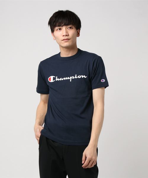 Champion（チャンピオン）の「【CHAMPION】スクリプトロゴプリントＴシャツ/ロゴプリント/チャンピオン（Tシャツ/カットソー・メンズ・グレー/ホワイト/ネイビー/ブラック/ダークグリーン/ワイン/イエロー/ピンク/杢グレー/ミント・SMALL/MEDIUM/X-LARGE/LARGE/XX-LARGE）」の14枚目の写真
