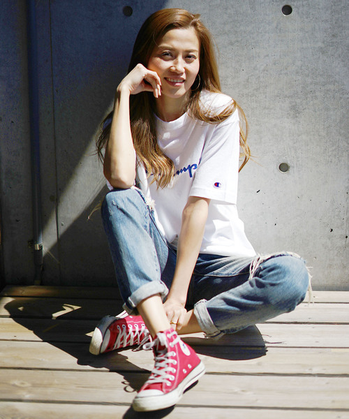 Champion（チャンピオン）の「【CHAMPION】スクリプトロゴプリントＴシャツ/ロゴプリント/チャンピオン（Tシャツ/カットソー・メンズ・グレー/ホワイト/ネイビー/ブラック/ダークグリーン/ワイン/イエロー/ピンク/杢グレー/ミント・SMALL/MEDIUM/X-LARGE/LARGE/XX-LARGE）」の20枚目の写真