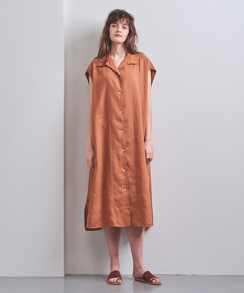 UNITED ARROWS（ユナイテッドアローズ）の「一部別注＜TICCA（ティッカ）＞フレンチスリーブ ワンピース（ワンピース・レディース・ケリー/ブラウン・FREE）」の4枚目の写真