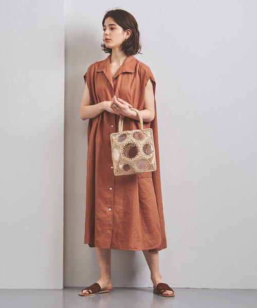 UNITED ARROWS（ユナイテッドアローズ）の「一部別注＜TICCA（ティッカ）＞フレンチスリーブ ワンピース（ワンピース・レディース・ケリー/ブラウン・FREE）」の17枚目の写真