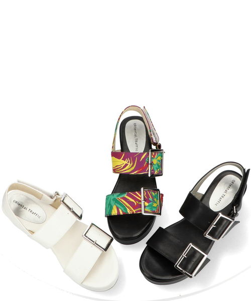 ORiental TRaffic（オリエンタルトラフィック）の「春夏★バックルベルト厚底サンダル★9231（サンダル・レディース・ブラック/レインボー/ホワイト・S/M/L/LL/3L/SS）」の13枚目の写真