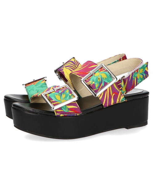 ORiental TRaffic（オリエンタルトラフィック）の「春夏★バックルベルト厚底サンダル★9231（サンダル・レディース・ブラック/レインボー/ホワイト・S/M/L/LL/3L/SS）」の16枚目の写真