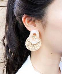 MODE ROBE | マーブルラタン ピアス(ピアス(両耳用))