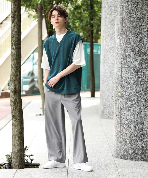 JUNRED（ジュンレッド）の「【AIR DRY/エアードライ】ワイドストレートパンツ（その他パンツ・メンズ・ブラック/ライトグレー/ネイビー/ダークブラウン・S/M/L）」の19枚目の写真