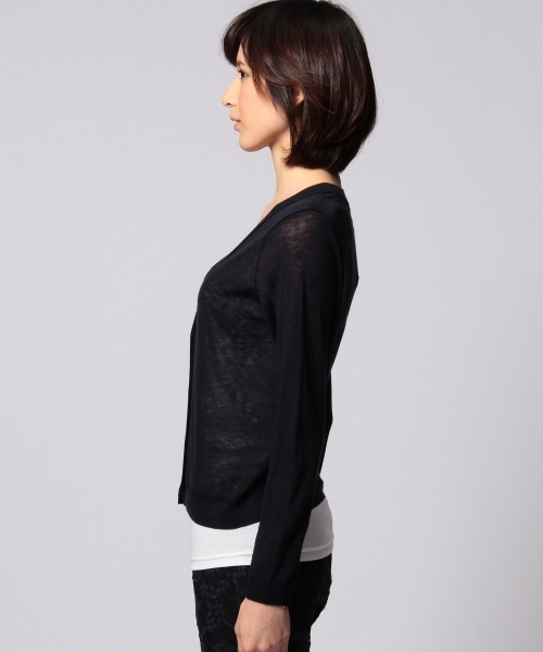 UNITED ARROWS(ユナイテッドアローズ)の「UAW CO/GAUZE Vネック カーディガン ◆(カーディガン/ボレロ・レディース・ライトグレー/オレンジ/ネイビー・フリー)」の10枚目の写真