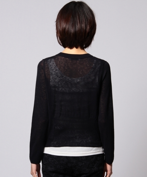 UNITED ARROWS(ユナイテッドアローズ)の「UAW CO/GAUZE Vネック カーディガン ◆(カーディガン/ボレロ・レディース・ライトグレー/オレンジ/ネイビー・フリー)」の11枚目の写真