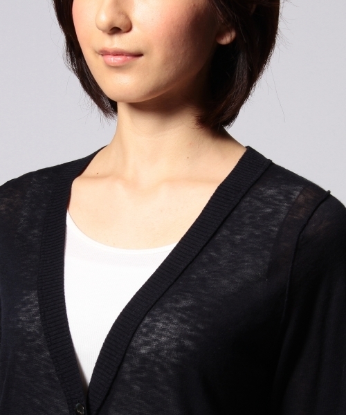 UNITED ARROWS(ユナイテッドアローズ)の「UAW CO/GAUZE Vネック カーディガン ◆(カーディガン/ボレロ・レディース・ライトグレー/オレンジ/ネイビー・フリー)」の12枚目の写真