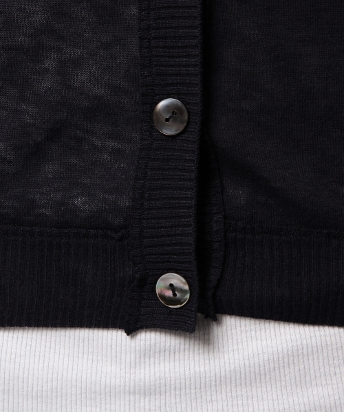 UNITED ARROWS(ユナイテッドアローズ)の「UAW CO/GAUZE Vネック カーディガン ◆(カーディガン/ボレロ・レディース・ライトグレー/オレンジ/ネイビー・フリー)」の14枚目の写真