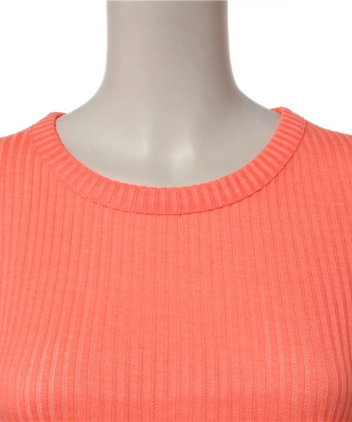 TOPSHOP（トップショップ）の「RIB CROP TEE/リブクロップティー（Tシャツ/カットソー・レディース・ライトピンク・6/8/12/10）」の3枚目の写真