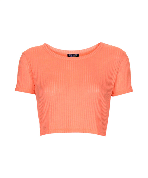 TOPSHOP（トップショップ）の「RIB CROP TEE/リブクロップティー（Tシャツ/カットソー・レディース・ライトピンク・6/8/12/10）」の9枚目の写真