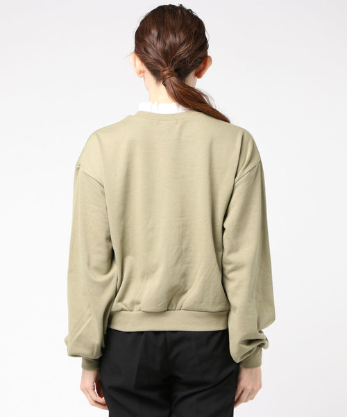 WEGO（ウィゴー）の「WEGO/フリルロゴスウェット（スウェット・レディース・ベージュ/ピンク/グリーン/アイボリー・FREE）」の16枚目の写真