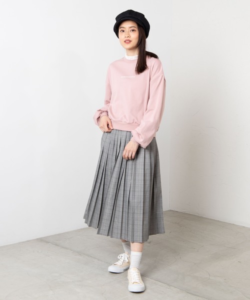 WEGO（ウィゴー）の「WEGO/フリルロゴスウェット（スウェット・レディース・ベージュ/ピンク/グリーン/アイボリー・FREE）」の20枚目の写真