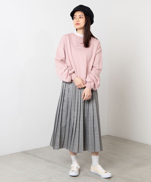 WEGO（ウィゴー）の「WEGO/フリルロゴスウェット（スウェット・レディース・ベージュ/ピンク/グリーン/アイボリー・FREE）」の21枚目の写真