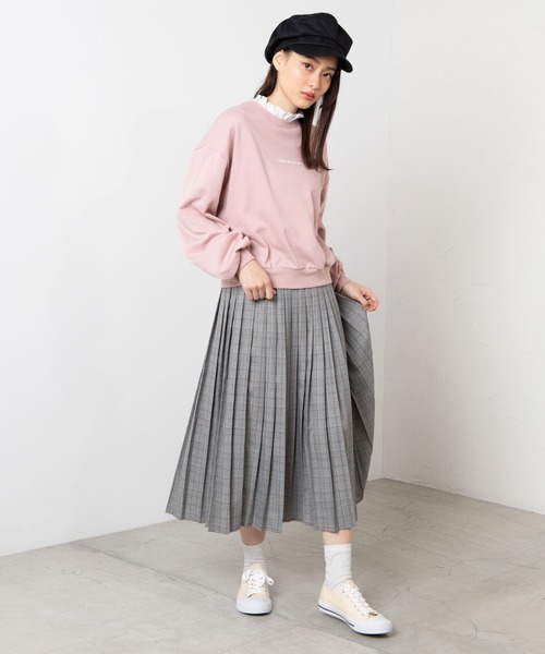 WEGO（ウィゴー）の「WEGO/フリルロゴスウェット（スウェット・レディース・ベージュ/ピンク/グリーン/アイボリー・FREE）」の22枚目の写真