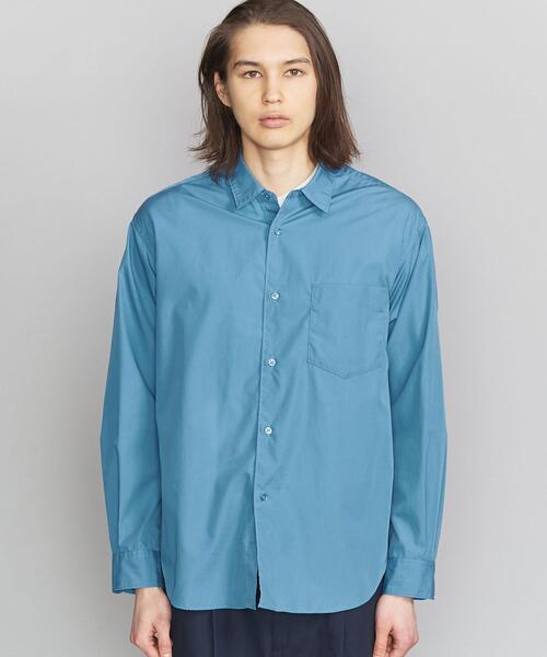 BEAUTY&YOUTH UNITED ARROWS（ビューティーアンドユースユナイテッドアローズ）の「BY コンパクト ブロード ワイドフォルム シャツ（シャツ/ブラウス・メンズ・ホワイト/ターコイズブルー・LARGE/X-LARGE/MEDIUM/SMALL）」の3枚目の写真