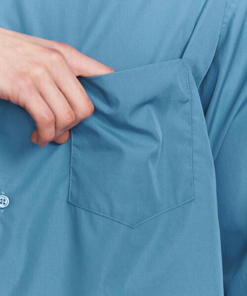 BEAUTY&YOUTH UNITED ARROWS（ビューティーアンドユースユナイテッドアローズ）の「BY コンパクト ブロード ワイドフォルム シャツ（シャツ/ブラウス・メンズ・ホワイト/ターコイズブルー・LARGE/X-LARGE/MEDIUM/SMALL）」の6枚目の写真