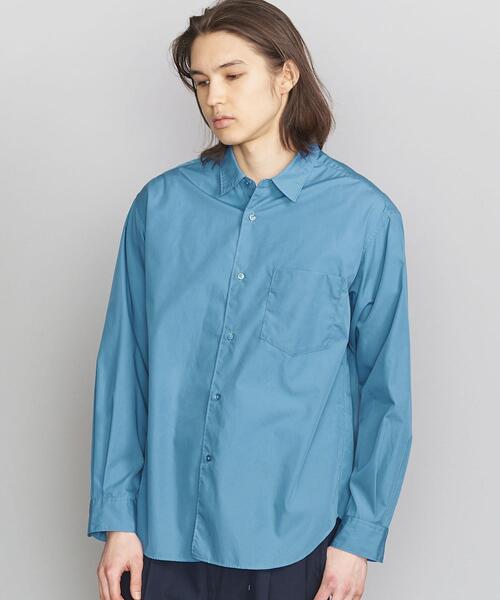 BEAUTY&YOUTH UNITED ARROWS（ビューティーアンドユースユナイテッドアローズ）の「BY コンパクト ブロード ワイドフォルム シャツ（シャツ/ブラウス・メンズ・ホワイト/ターコイズブルー・LARGE/X-LARGE/MEDIUM/SMALL）」の5枚目の写真