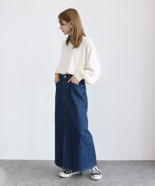 AMERICAN HOLIC(アメリカンホリック)の「とろみ裾タックコクーンブラウス *(シャツ/ブラウス・レディース・ネイビー/アイボリー/キャメル・FREE)」の7枚目の写真