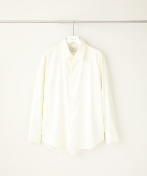 STUDIOUS（ステュディオス）の「【STUDIOUS】ラチネレギュラーカラーシャツ（シャツ/ブラウス・メンズ・ホワイト/ベージュ/ブルー・1/2/3）」の2枚目の写真