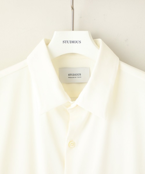 STUDIOUS（ステュディオス）の「【STUDIOUS】ラチネレギュラーカラーシャツ（シャツ/ブラウス・メンズ・ホワイト/ベージュ/ブルー・1/2/3）」の15枚目の写真