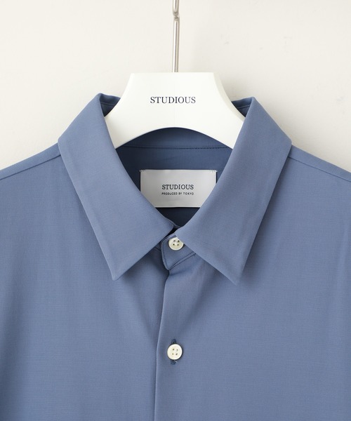 STUDIOUS（ステュディオス）の「【STUDIOUS】ラチネレギュラーカラーシャツ（シャツ/ブラウス・メンズ・ホワイト/ベージュ/ブルー・1/2/3）」の10枚目の写真