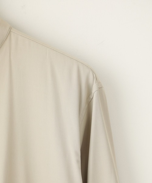 STUDIOUS（ステュディオス）の「【STUDIOUS】ラチネレギュラーカラーシャツ（シャツ/ブラウス・メンズ・ホワイト/ベージュ/ブルー・1/2/3）」の9枚目の写真