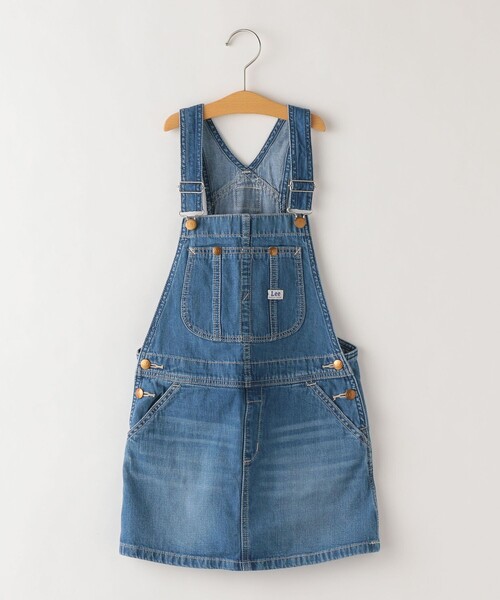 Lee（リー）の「Lee:デニム オーバーオール スカート(130～150cm)（サロペット/オーバーオール・キッズ・ロイヤルブルー/ブラック/ブルー/ネイビー/ダークブルー・130/140/150）」の3枚目の写真