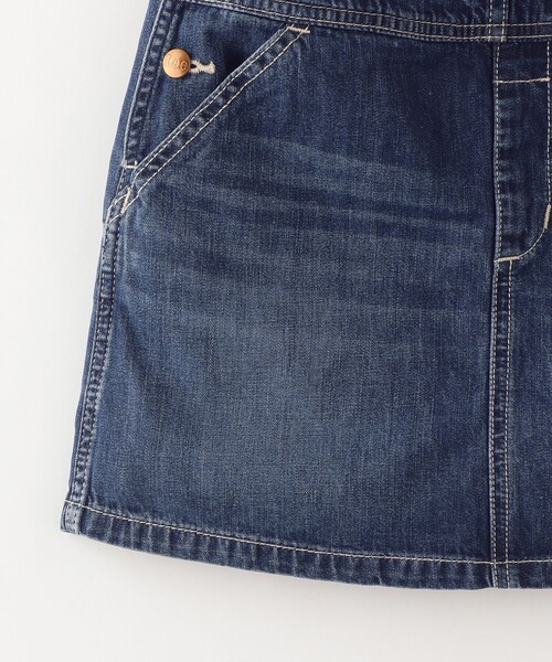 Lee（リー）の「Lee:デニム オーバーオール スカート(130～150cm)（サロペット/オーバーオール・キッズ・ロイヤルブルー/ブラック/ブルー/ネイビー/ダークブルー・130/140/150）」の15枚目の写真