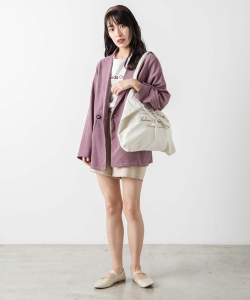 WEGO(ウィゴー)の「WEGO/【セットアップ対応商品】スウェードライクジャケット(テーラードジャケット・レディース・アイボリー/ブラウン/パープル/オリーブ・MEDIUM/SMALL)」の11枚目の写真