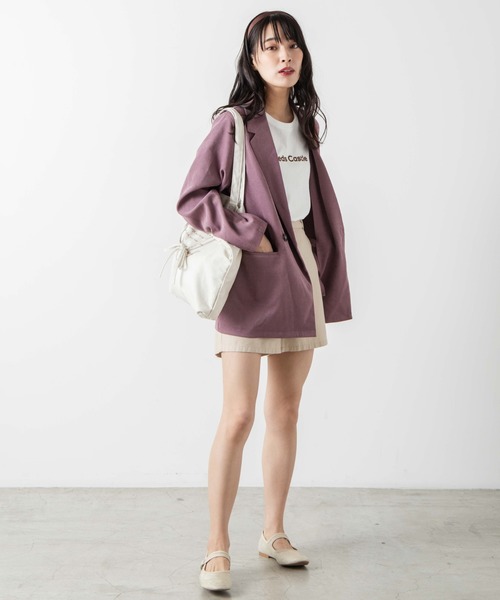 WEGO(ウィゴー)の「WEGO/【セットアップ対応商品】スウェードライクジャケット(テーラードジャケット・レディース・アイボリー/ブラウン/パープル/オリーブ・MEDIUM/SMALL)」の13枚目の写真