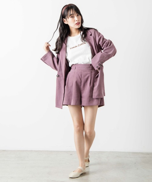 WEGO(ウィゴー)の「WEGO/【セットアップ対応商品】スウェードライクジャケット(テーラードジャケット・レディース・アイボリー/ブラウン/パープル/オリーブ・MEDIUM/SMALL)」の15枚目の写真