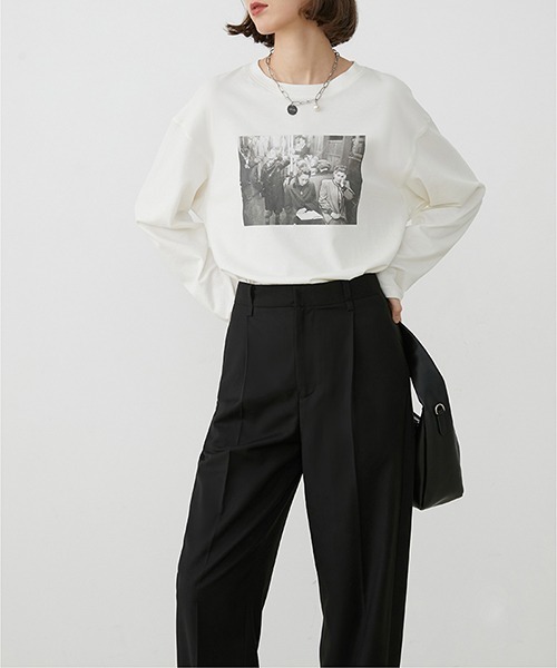 Fano Studios（ファノ ストゥディオズ）の「【Fano Studios】ストレートシルエット 裾スリットタック入りスラックス FQ20K021（スラックス・レディース・ブラック・S/M/L）」の11枚目の写真