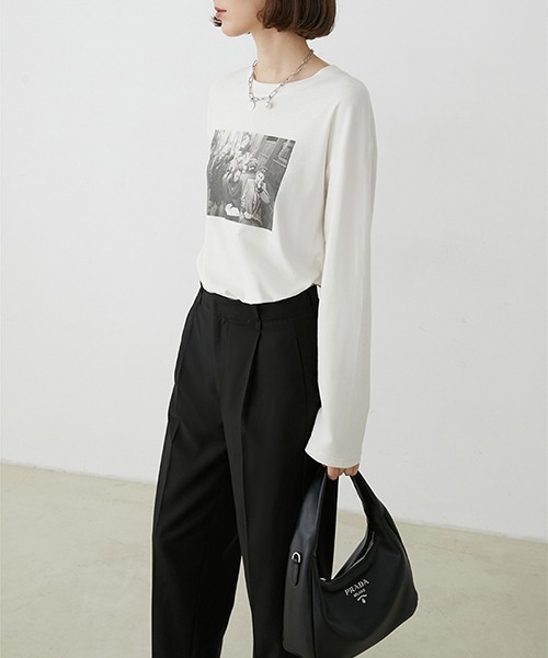 Fano Studios（ファノ ストゥディオズ）の「【Fano Studios】ストレートシルエット 裾スリットタック入りスラックス FQ20K021（スラックス・レディース・ブラック・S/M/L）」の12枚目の写真